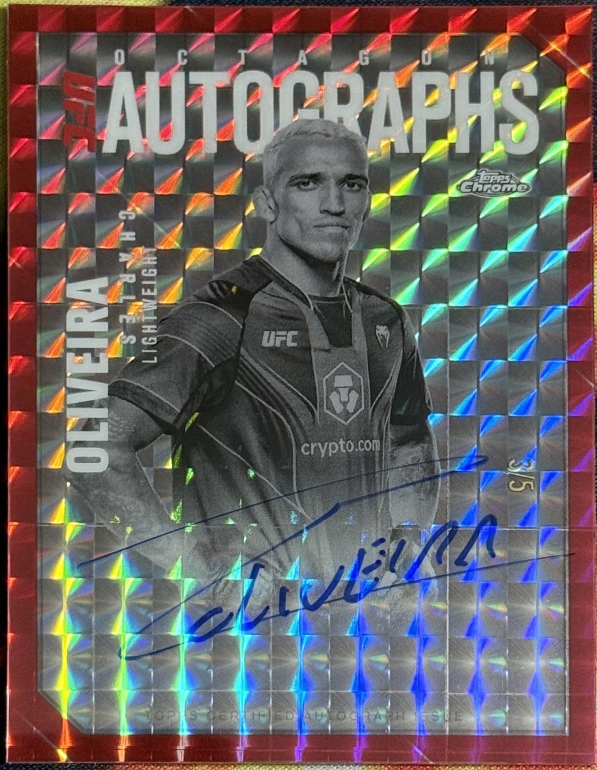 Charles Oliveira [Geometric Red Refractor] #OLA-CO