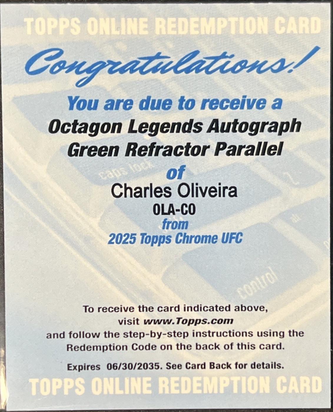 Charles Oliveira [Green Refractor] #OLA-CO