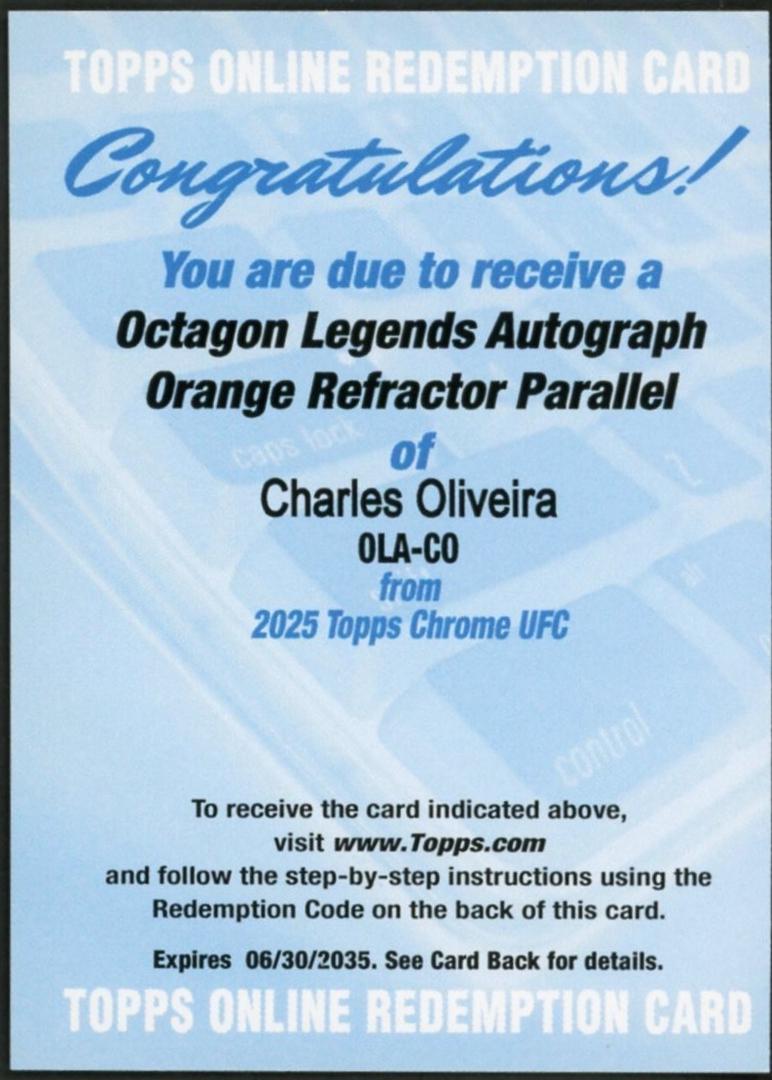 Charles Oliveira [Orange Refractor] #OLA-CO