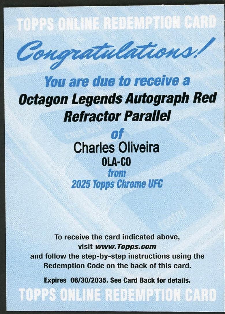 Charles Oliveira [Red Refractor] #OLA-CO