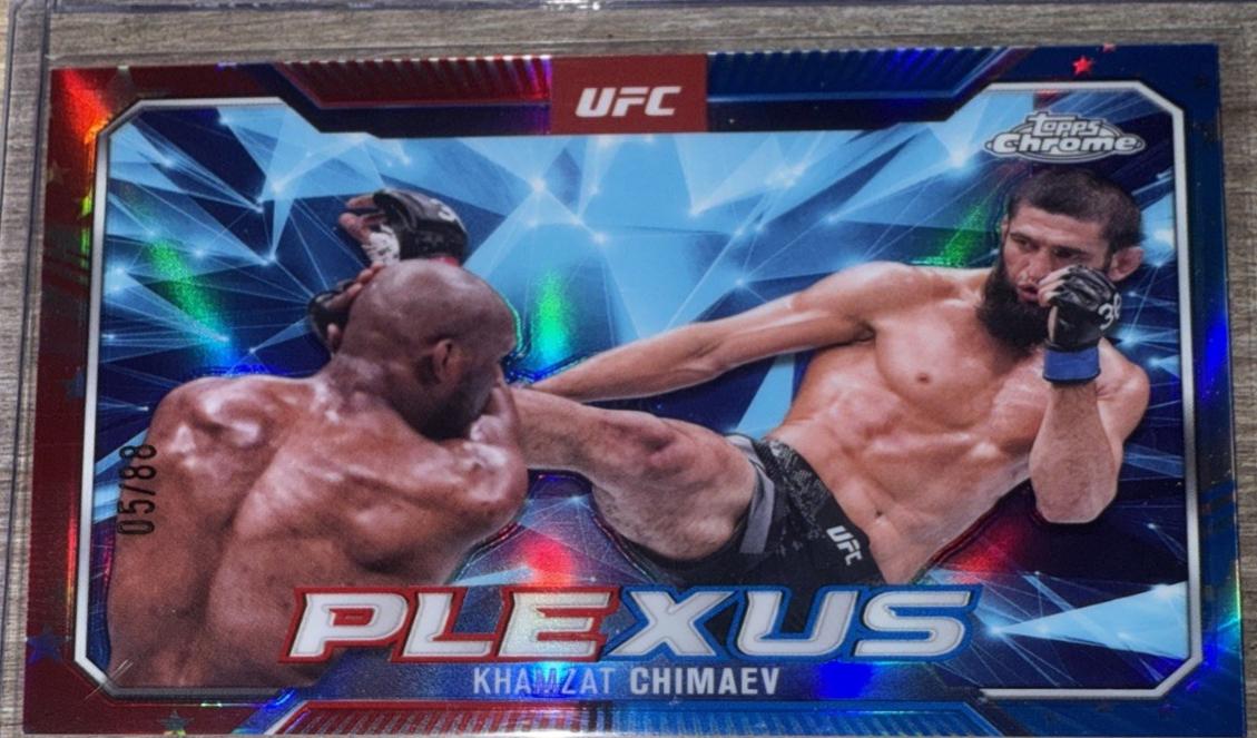 Khamzat Chimaev [Red White Blue Refractor] #PLX-9