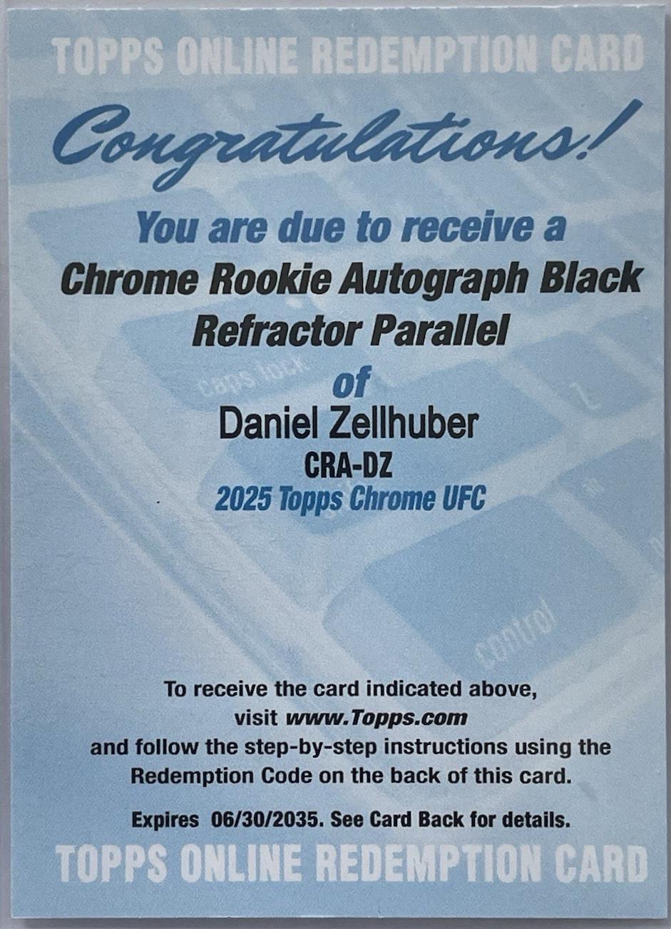Daniel Zellhuber [Black Refractor] #CRA-DZ
