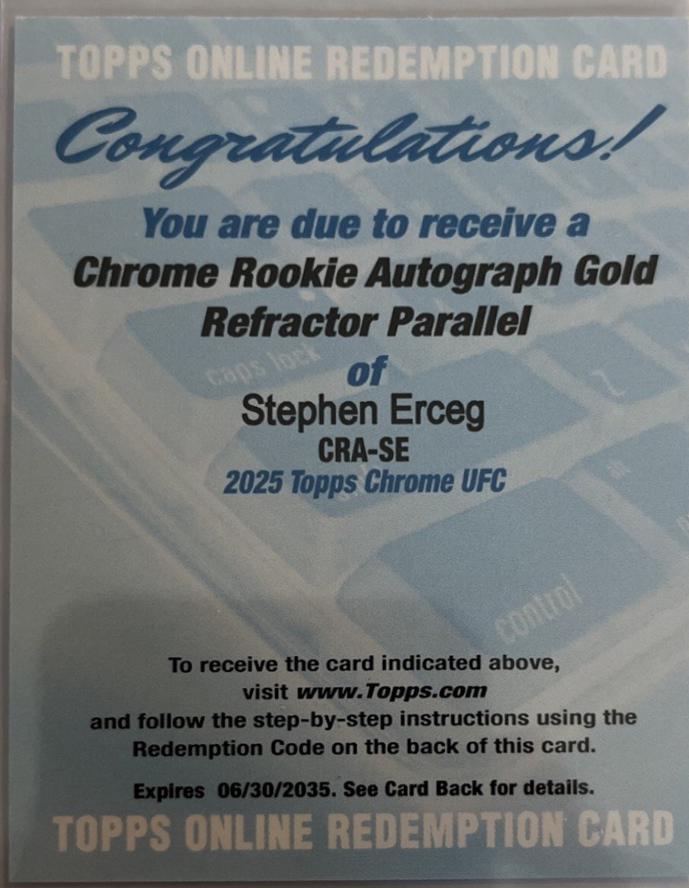 Stephen Erceg [Gold Refractor] #CRA-SE