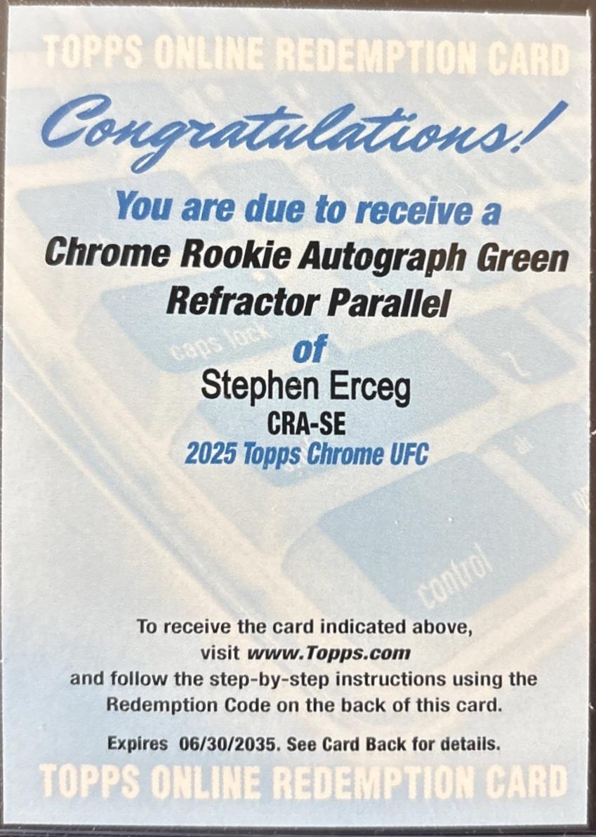 Stephen Erceg [Green Refractor] #CRA-SE