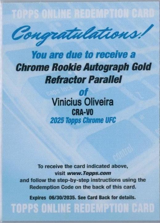 Vinicius Oliveira [Gold Refractor] #CRA-VO