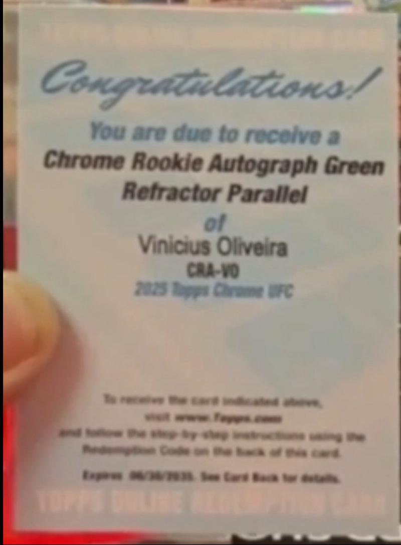 Vinicius Oliveira [Green Refractor] #CRA-VO