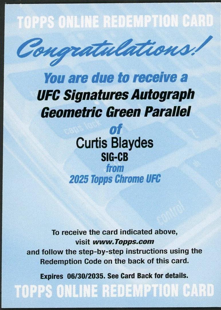 Curtis Blaydes [Geometric Green Refractor] #SIG-CB