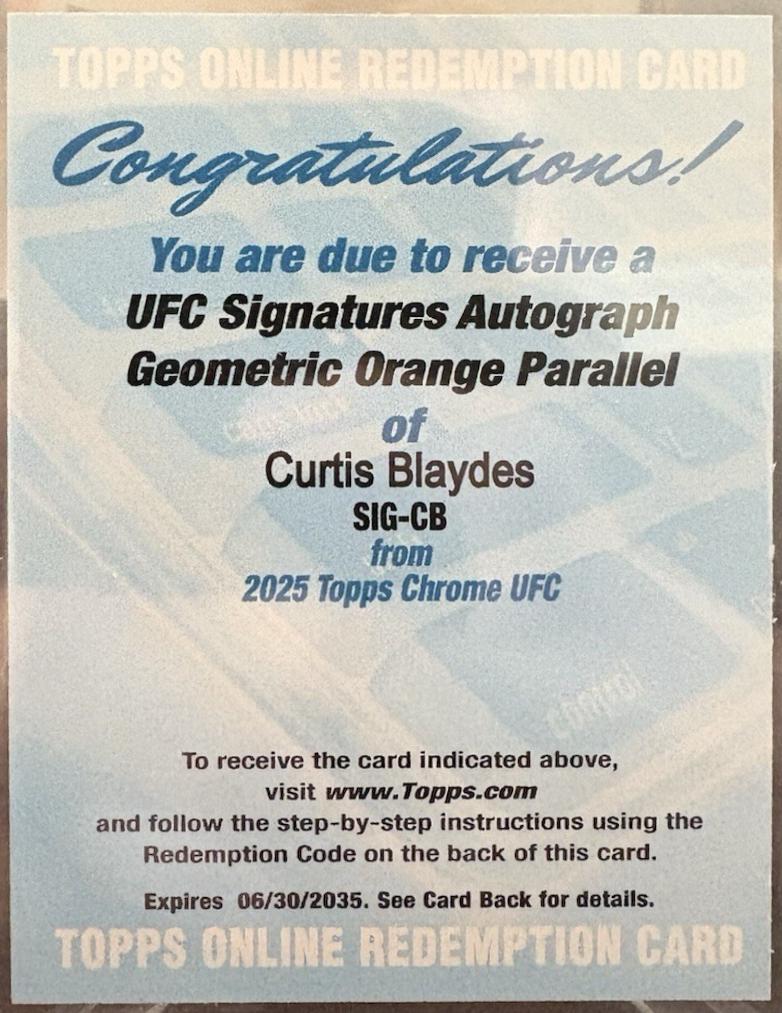 Curtis Blaydes [Orange Refractor] #SIG-CB