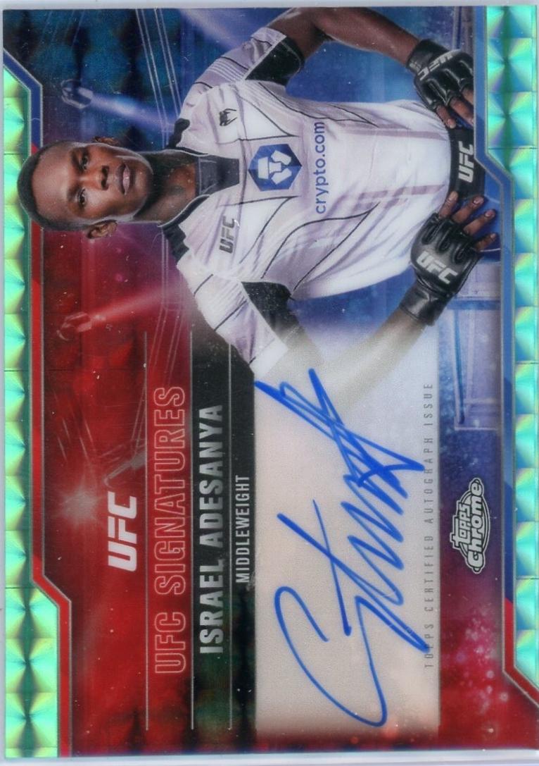 Israel Adesanya [Geometric Aqua Refractor] #SIG-IA