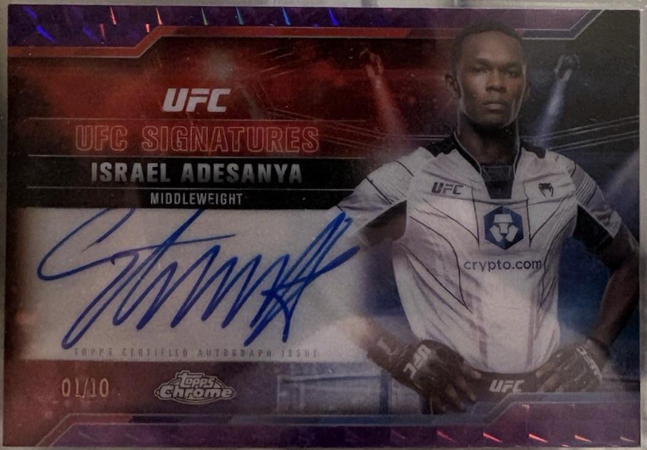 Israel Adesanya [Geometric Purple Refractor] #SIG-IA