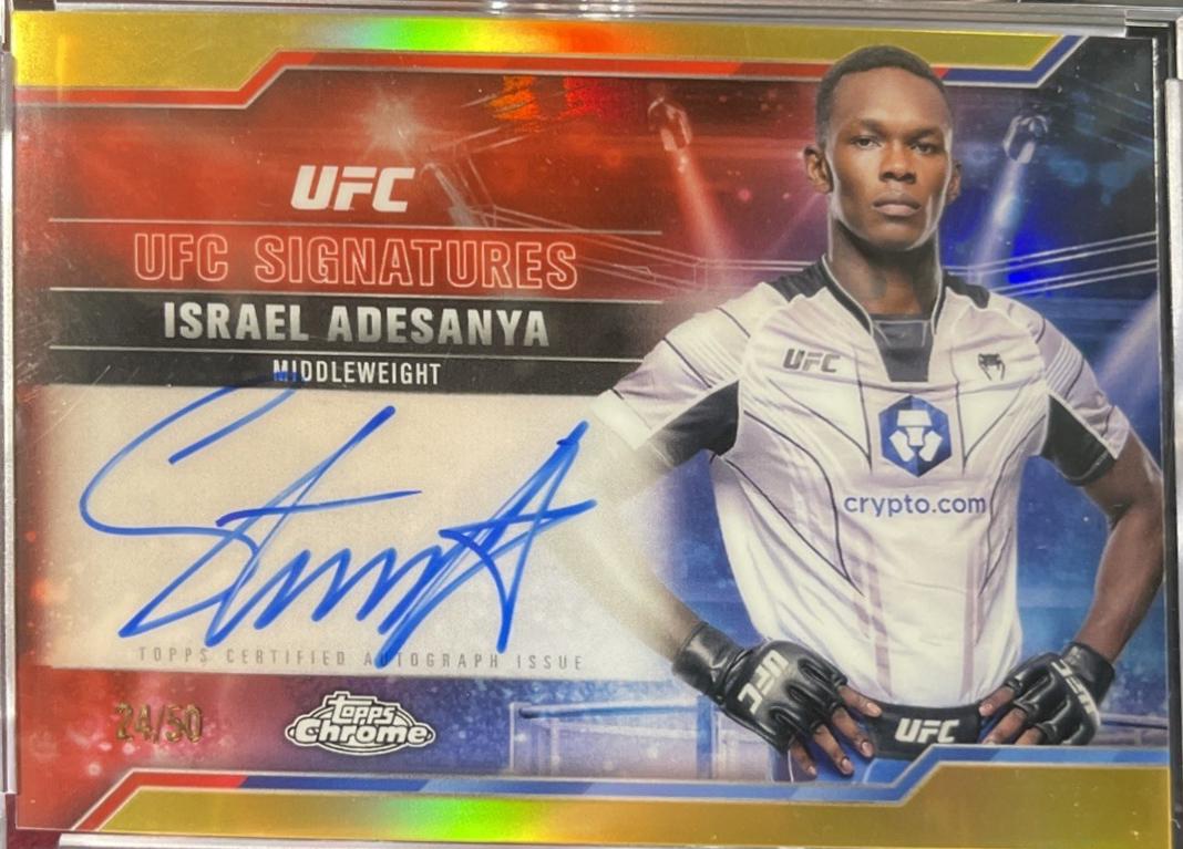 Israel Adesanya [Gold Refractor] #SIG-IA