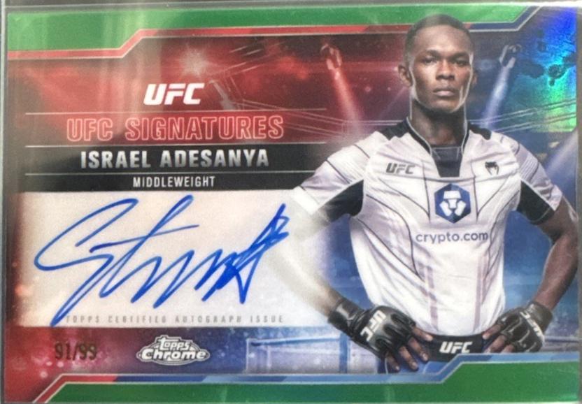 Israel Adesanya [Green Refractor] #SIG-IA