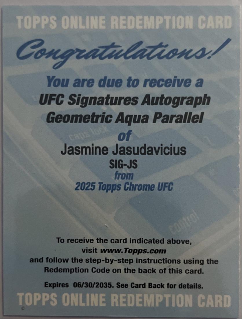 Jasmine Jasudavicius [Geometric Aqua Refractor] #SIG-JS