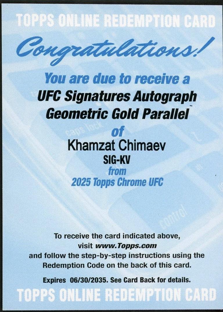 Khamzat Chimaev [Geometric Gold Refractor] #SIG-KV