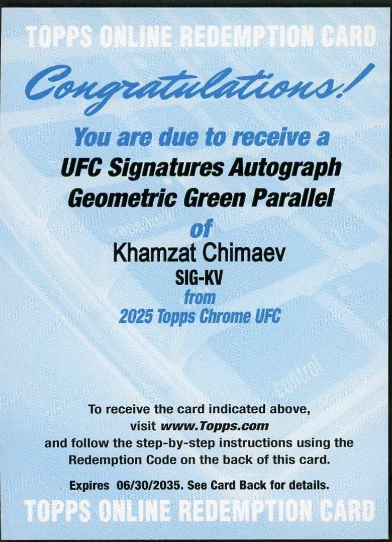 Khamzat Chimaev [Geometric Green Refractor] #SIG-KV