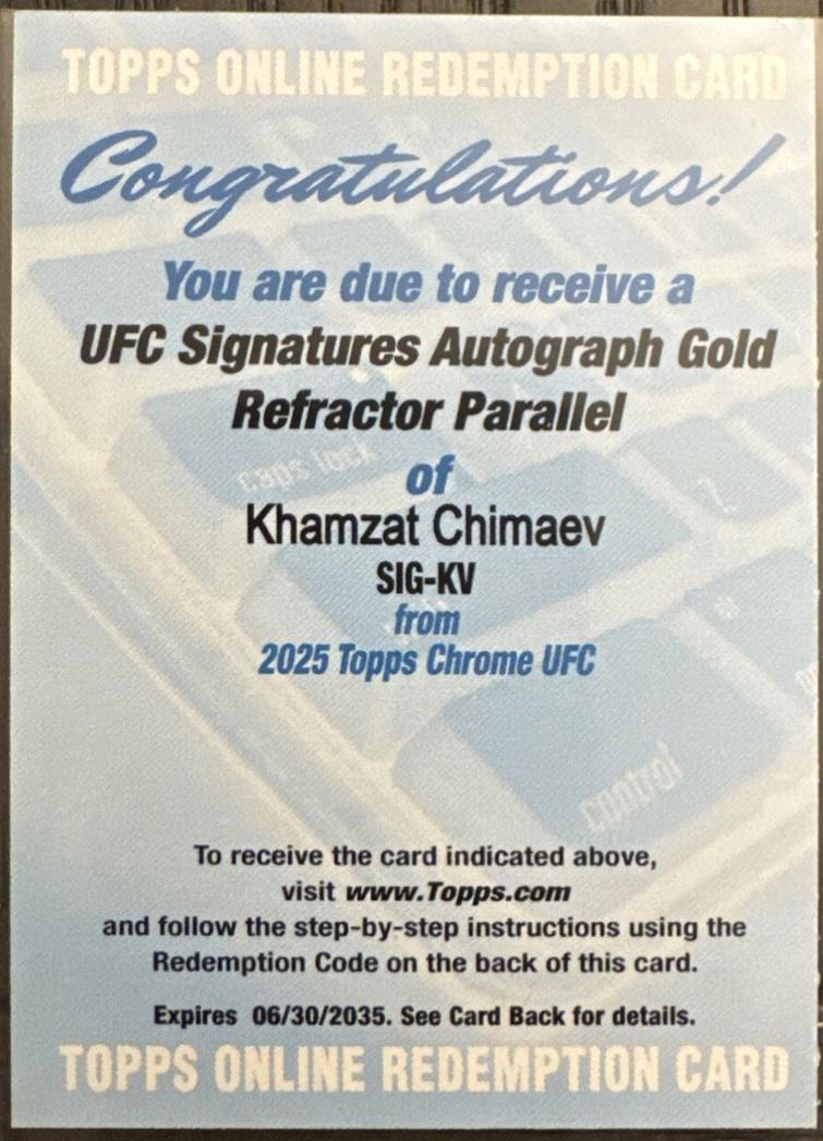 Khamzat Chimaev [Gold Refractor] #SIG-KV