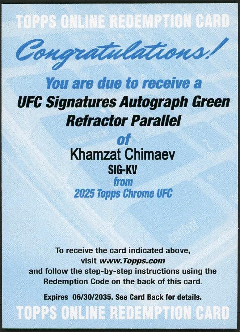 Khamzat Chimaev [Green Refractor] #SIG-KV
