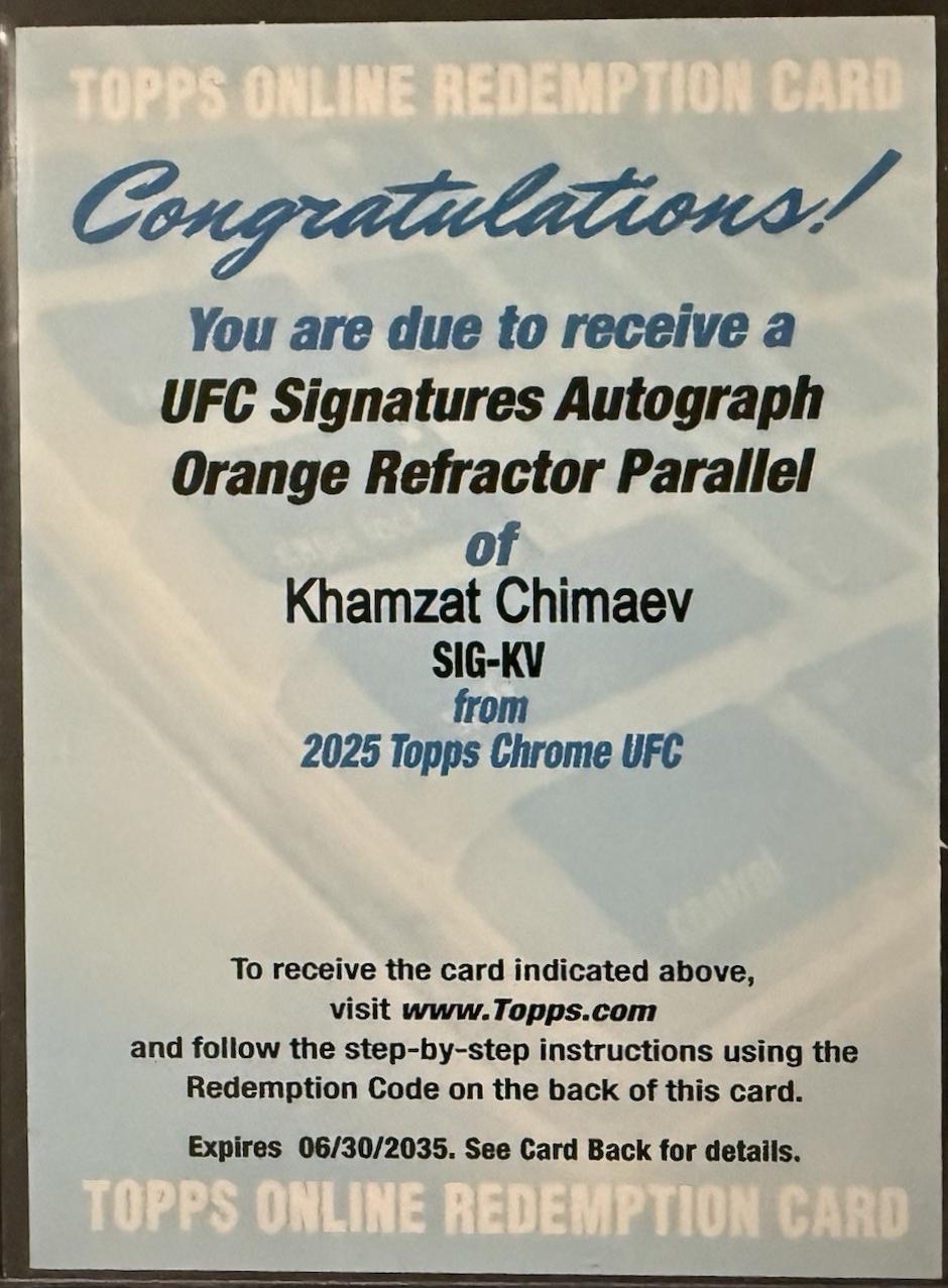Khamzat Chimaev [Orange Refractor] #SIG-KV
