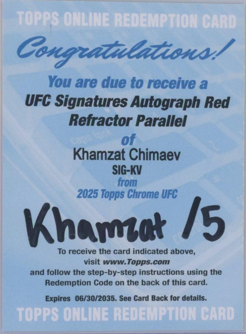Khamzat Chimaev [Red Refractor] #SIG-KV