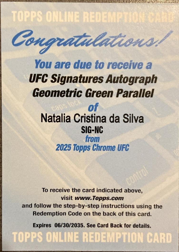 Natalia Cristina da Silva [Green Refractor] #SIG-NC