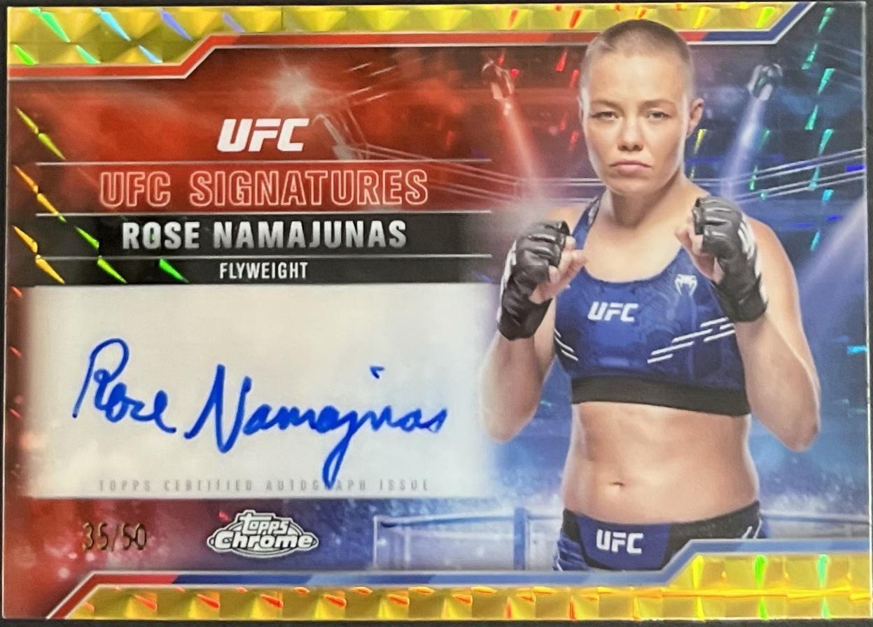 Rose Namajunas [Geometric Gold Refractor] #SIG-RN