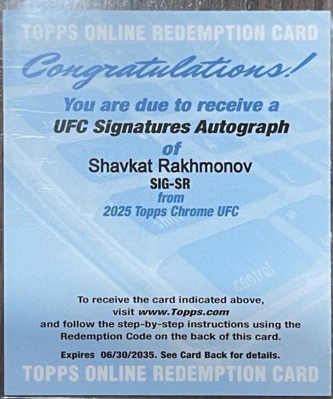 Shavkat Rakhmonov #SIG-SR