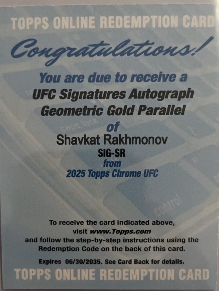 Shavkat Rakhmonov [Geometric Gold Refractor] #SIG-SR
