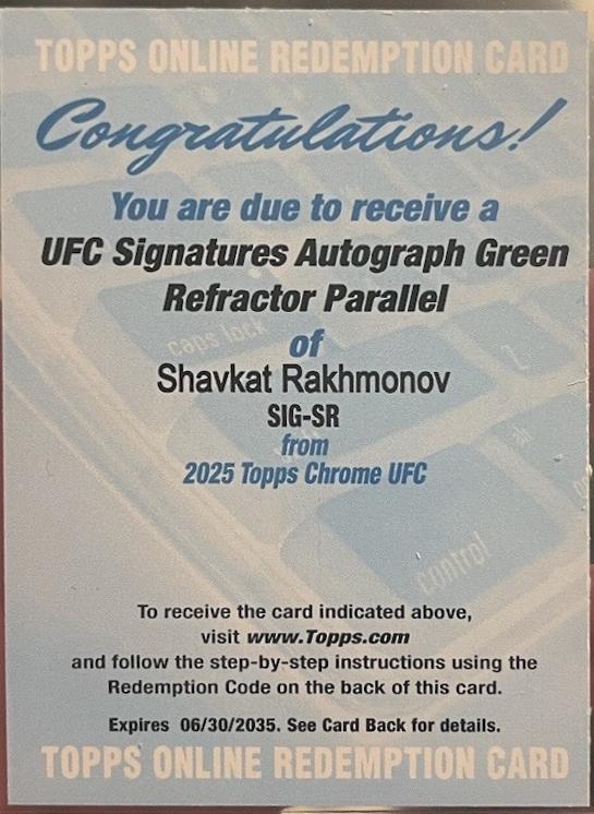 Shavkat Rakhmonov [Green Refractor] #SIG-SR