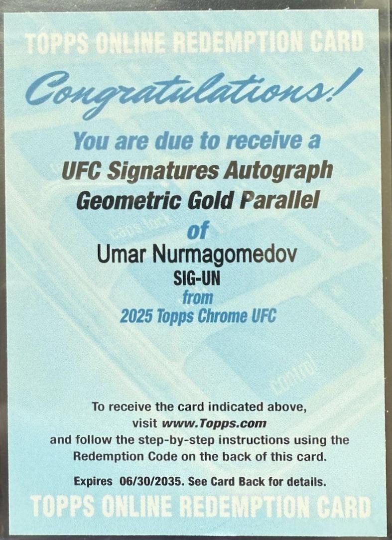 Umar Nurmagomedov [Geometric Gold Refractor] #SIG-UN