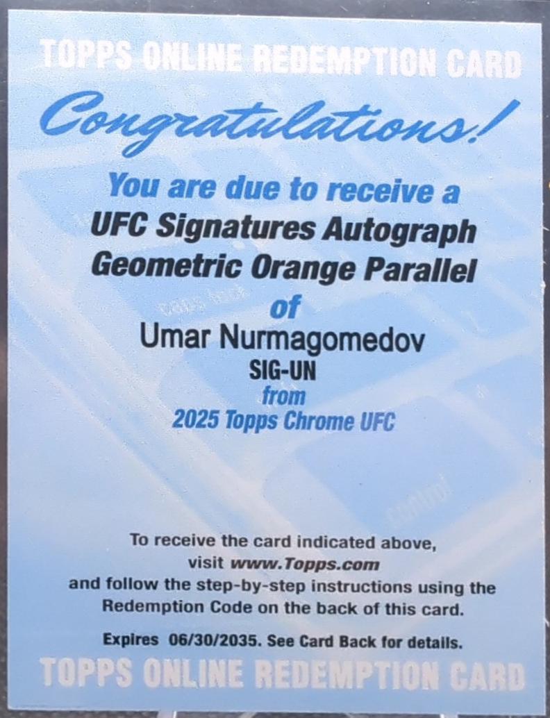 Umar Nurmagomedov [Geometric Orange Refractor] #SIG-UN