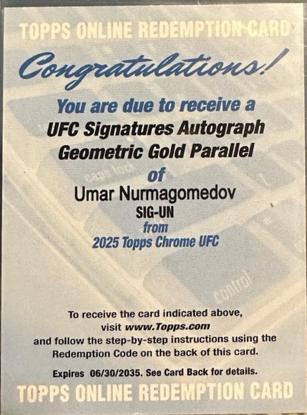 Umar Nurmagomedov [Gold Refractor] #SIG-UN