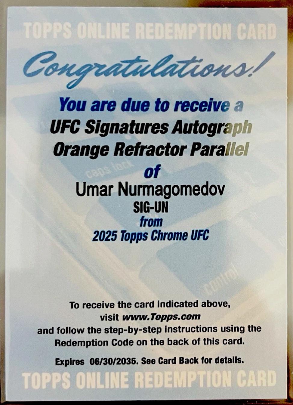 Umar Nurmagomedov [Orange Refractor] #SIG-UN