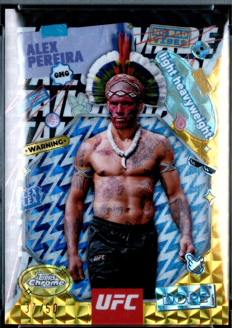 Alex Pereira [Geometric Gold Refractor] #TRM-7