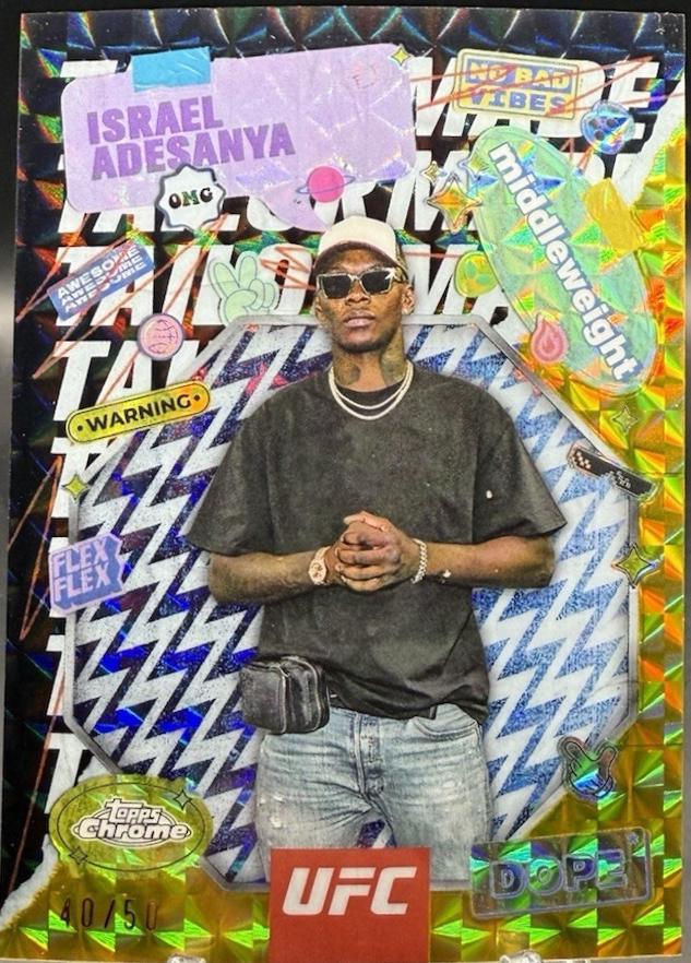Israel Adesanya [Geometric Gold Refractor] #TRM-4