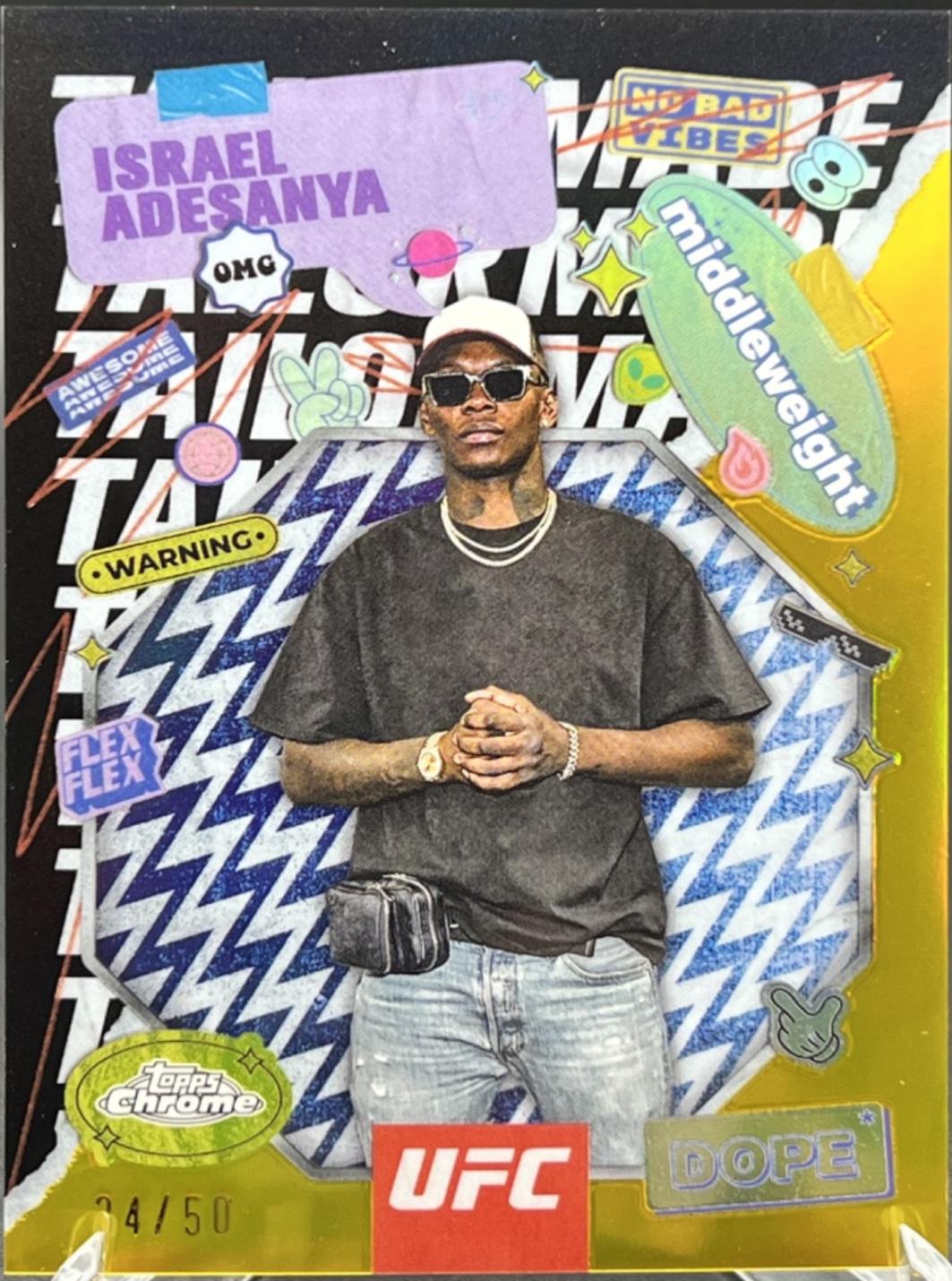 Israel Adesanya [Gold Refractor] #TRM-4