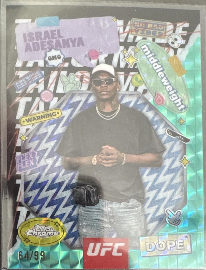 Israel Adesanya [Green Refractor] #TRM-4