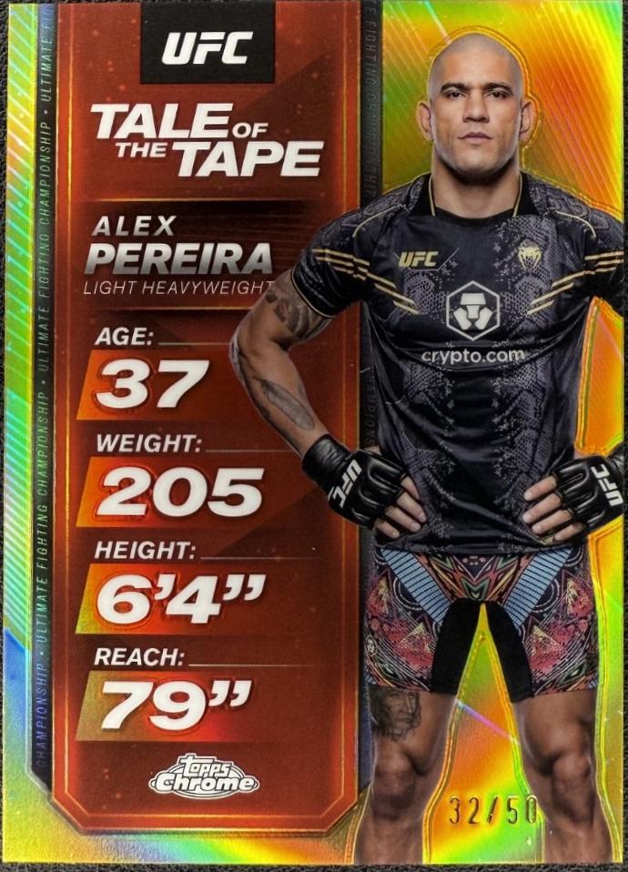 Alex Pereira [Gold Refractor] #TTT-9