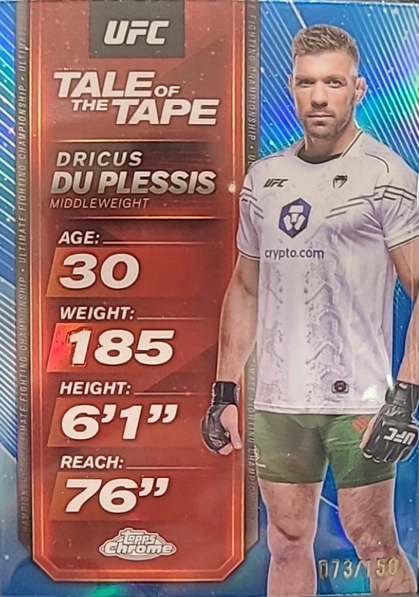 Dricus Du Plessis [Blue Refractor] #TTT-6