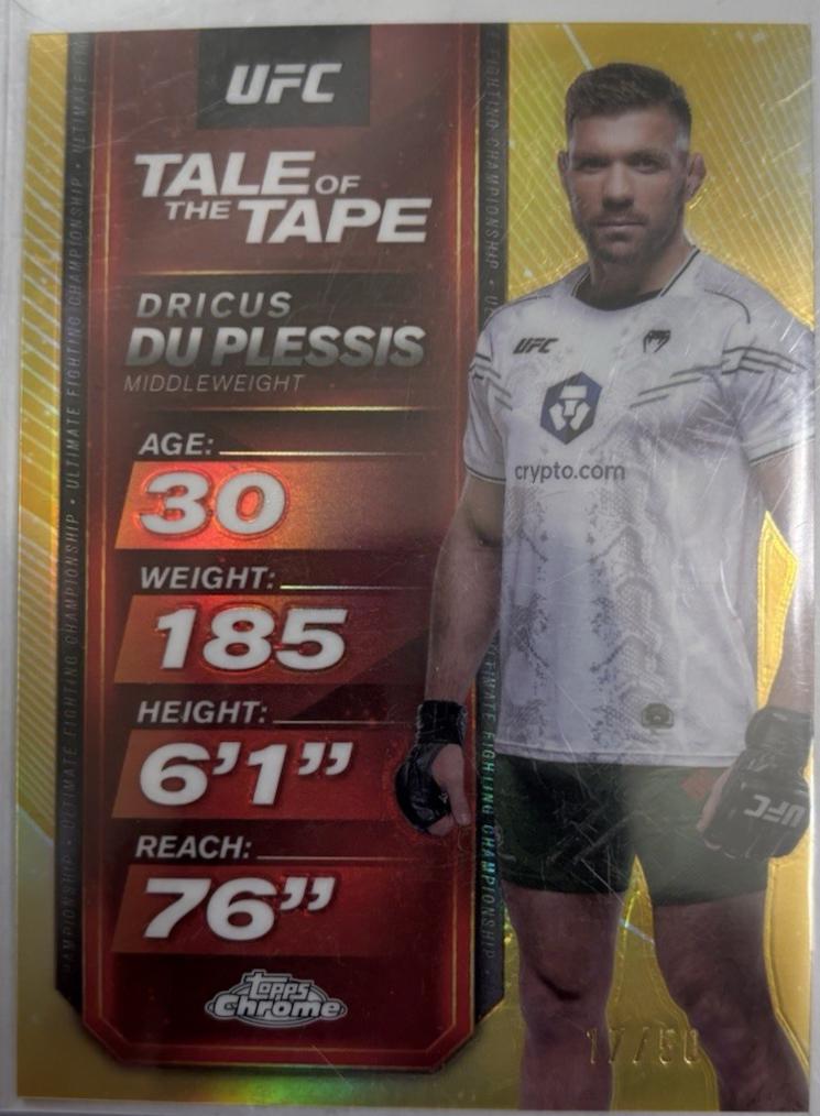 Dricus Du Plessis [Gold Refractor] #TTT-6