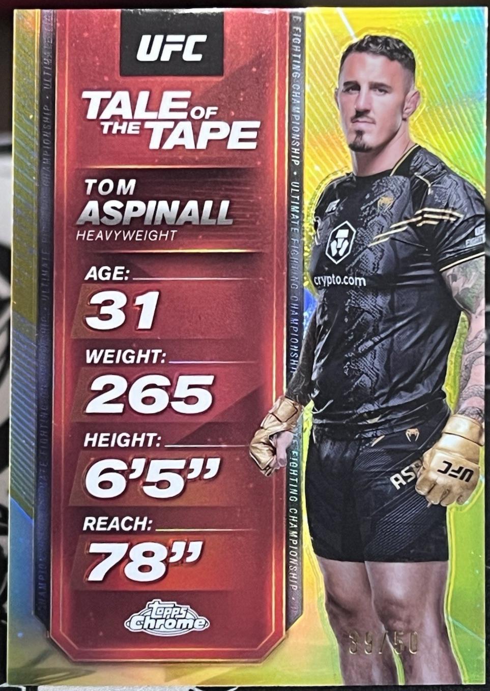 Tom Aspinall [Gold Refractor] #TTT-30