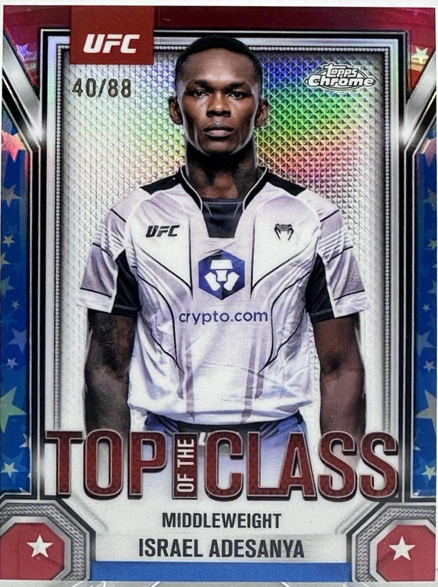 Israel Adesanya [Red White Blue Refractor] #TTC-11