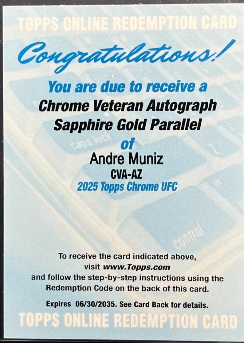 Andre Muniz [Gold Refractor] #CVA-AZ
