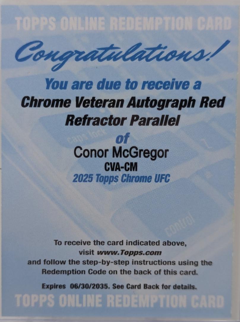 Conor McGregor [Red Refractor] #CVA-CM