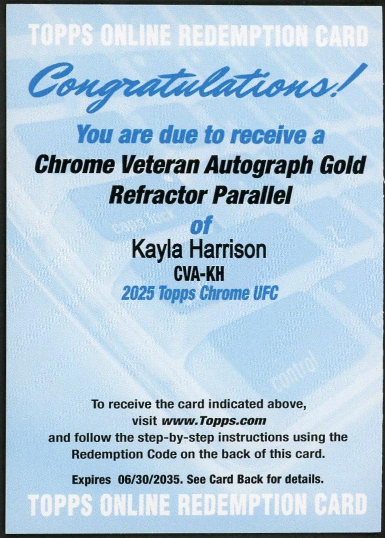 Kayla Harrison [Gold Refractor] #CVA-KH