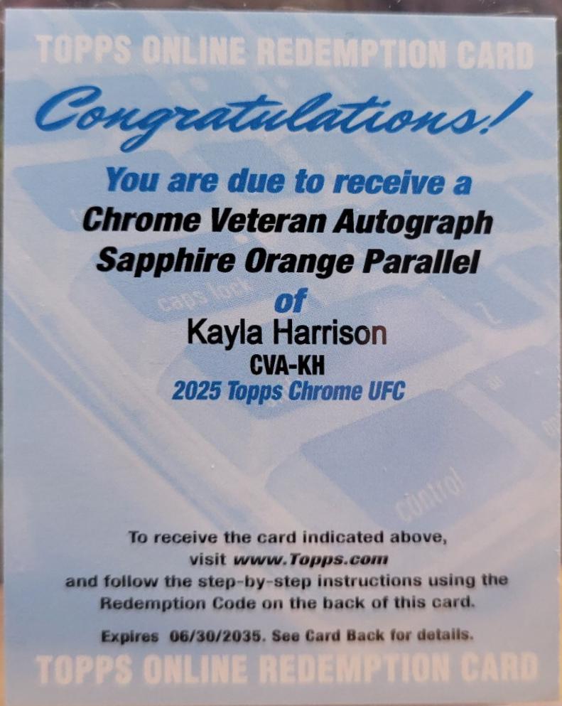 Kayla Harrison [Orange Refractor] #CVA-KH
