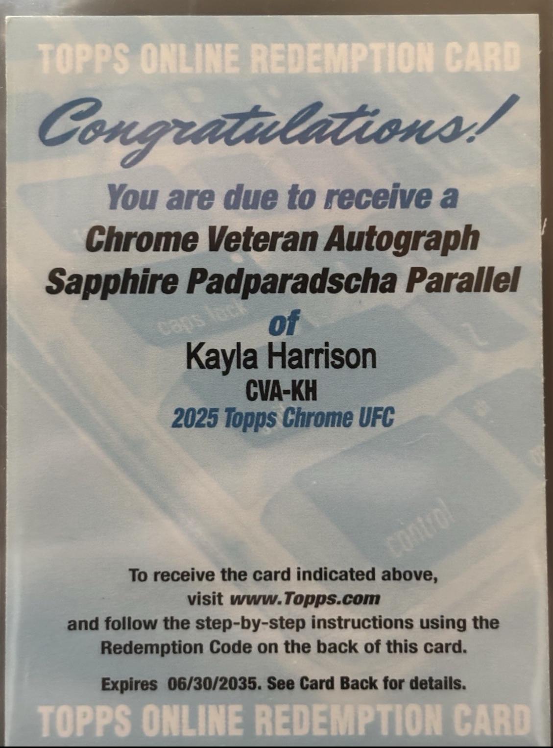 Kayla Harrison [Padparadscha Sapphire] #CVA-KH