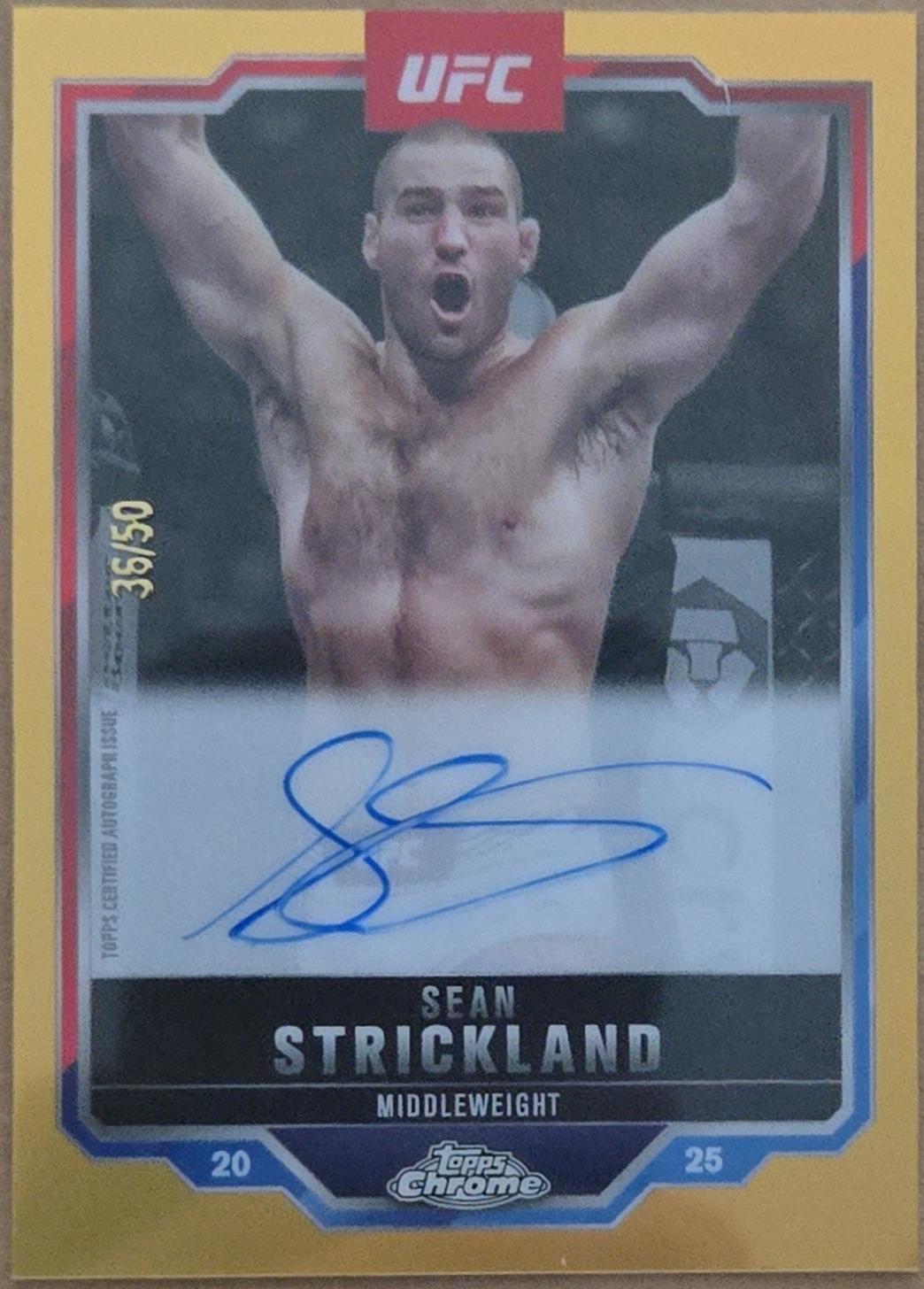 Sean Strickland [Gold Refractor] #CVA-SS