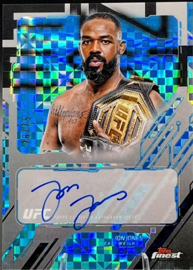 Jon Jones [Blue Checkerboard Refractor] #TFA-JJ