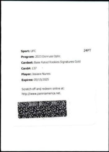 Josiane Nunes [Signature Gold] #137