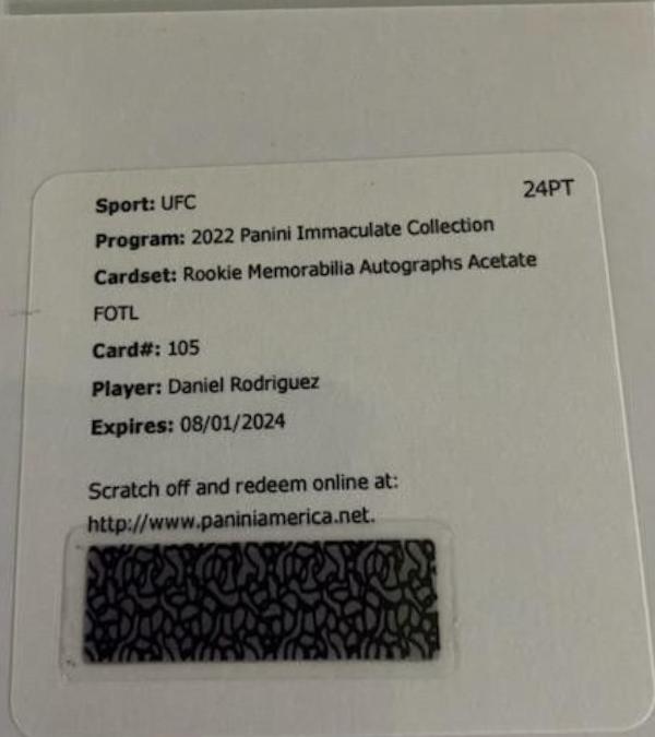 Daniel Rodriguez [Memorabilia Autograph Acetate FOTL] #105